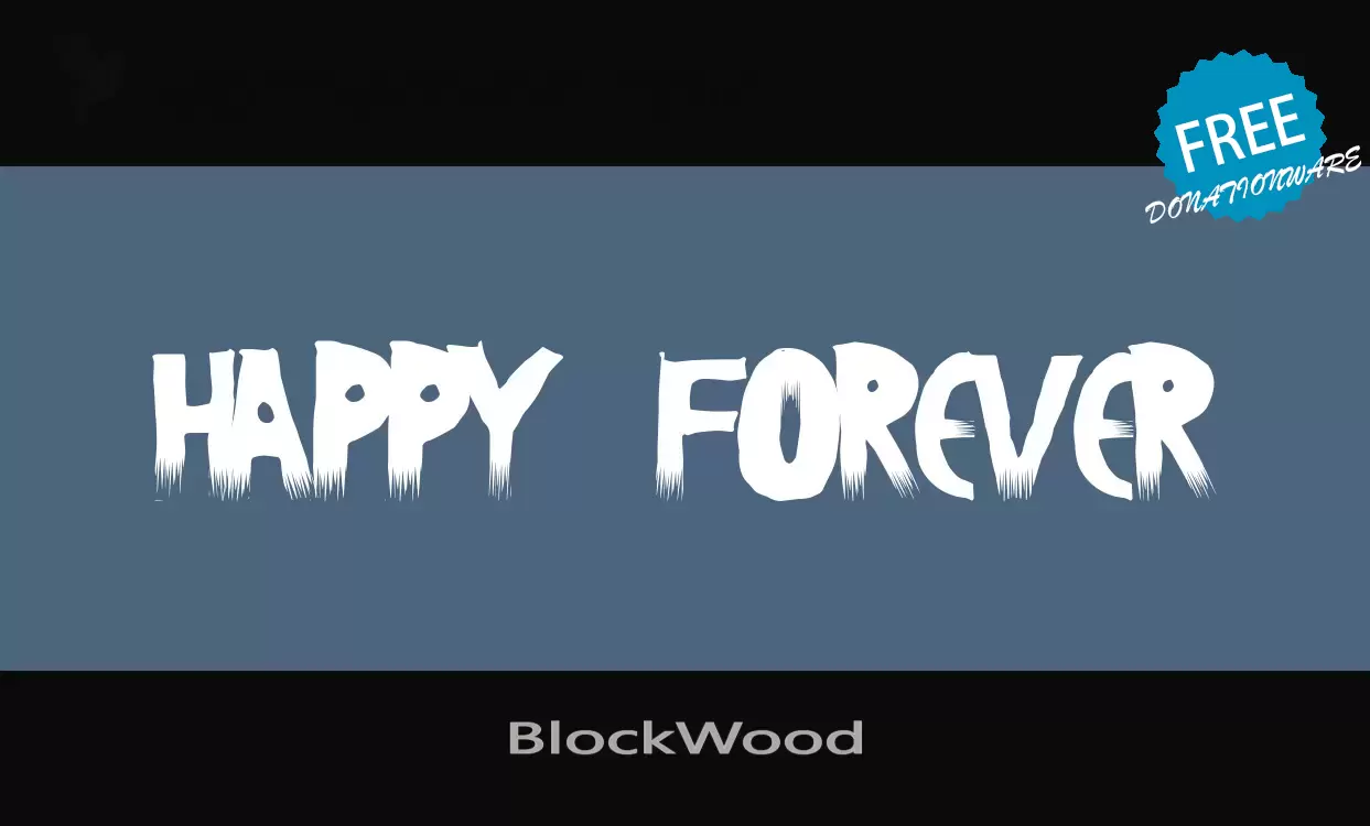 Font Sample of BlockWood