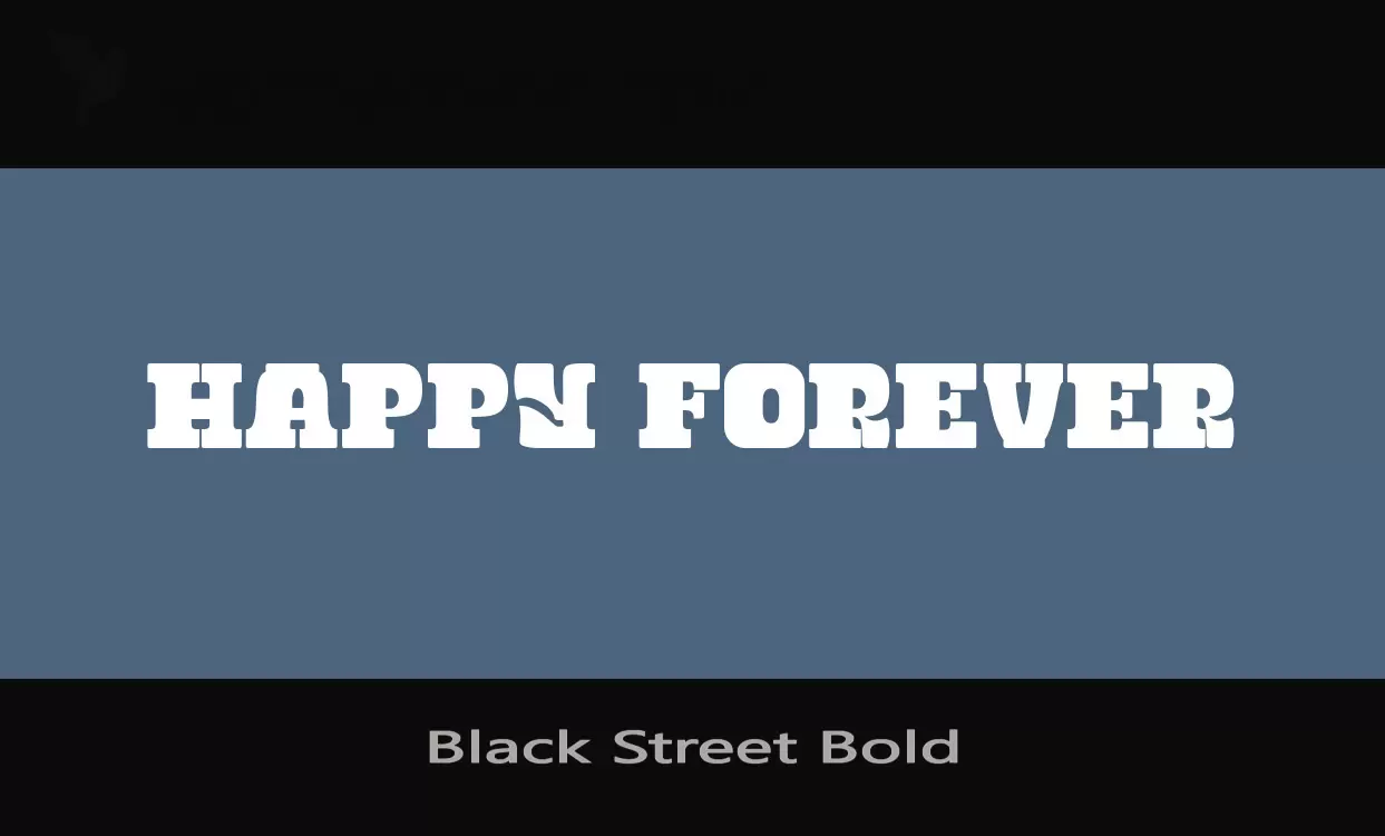 Font Sample of Black-Street-Bold