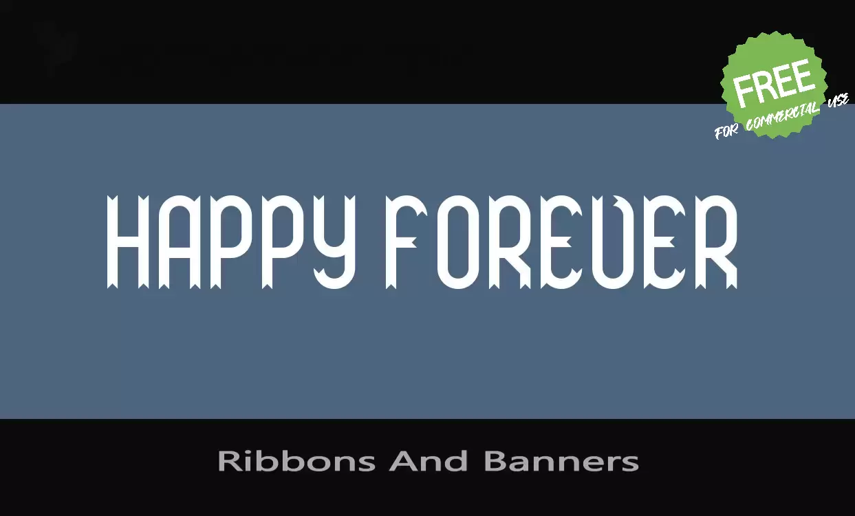 Font Sample of Ribbons-And-Banners