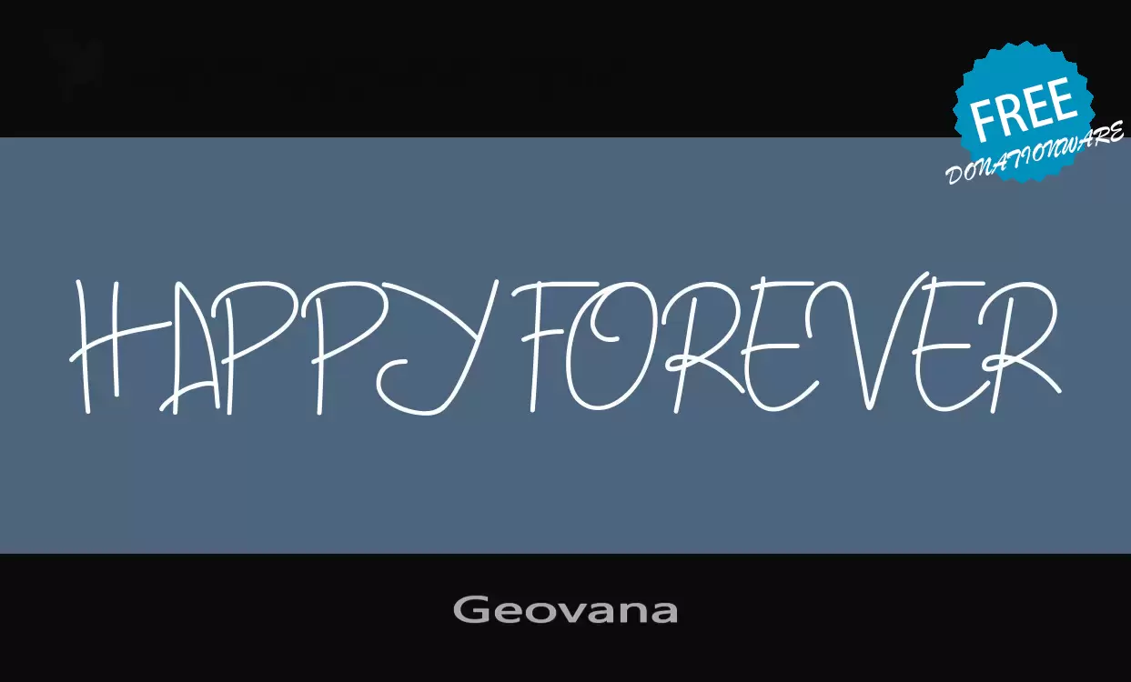 Font Sample of Geovana