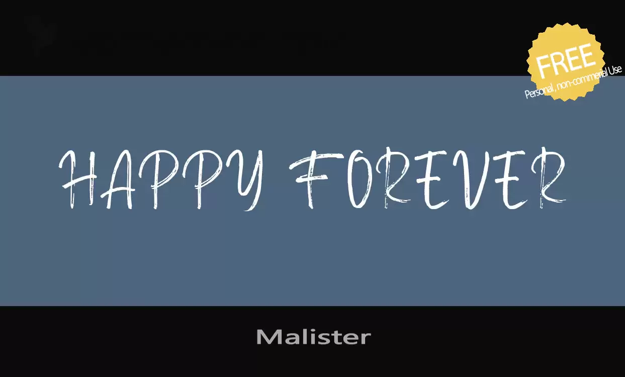 Font Sample of Malister