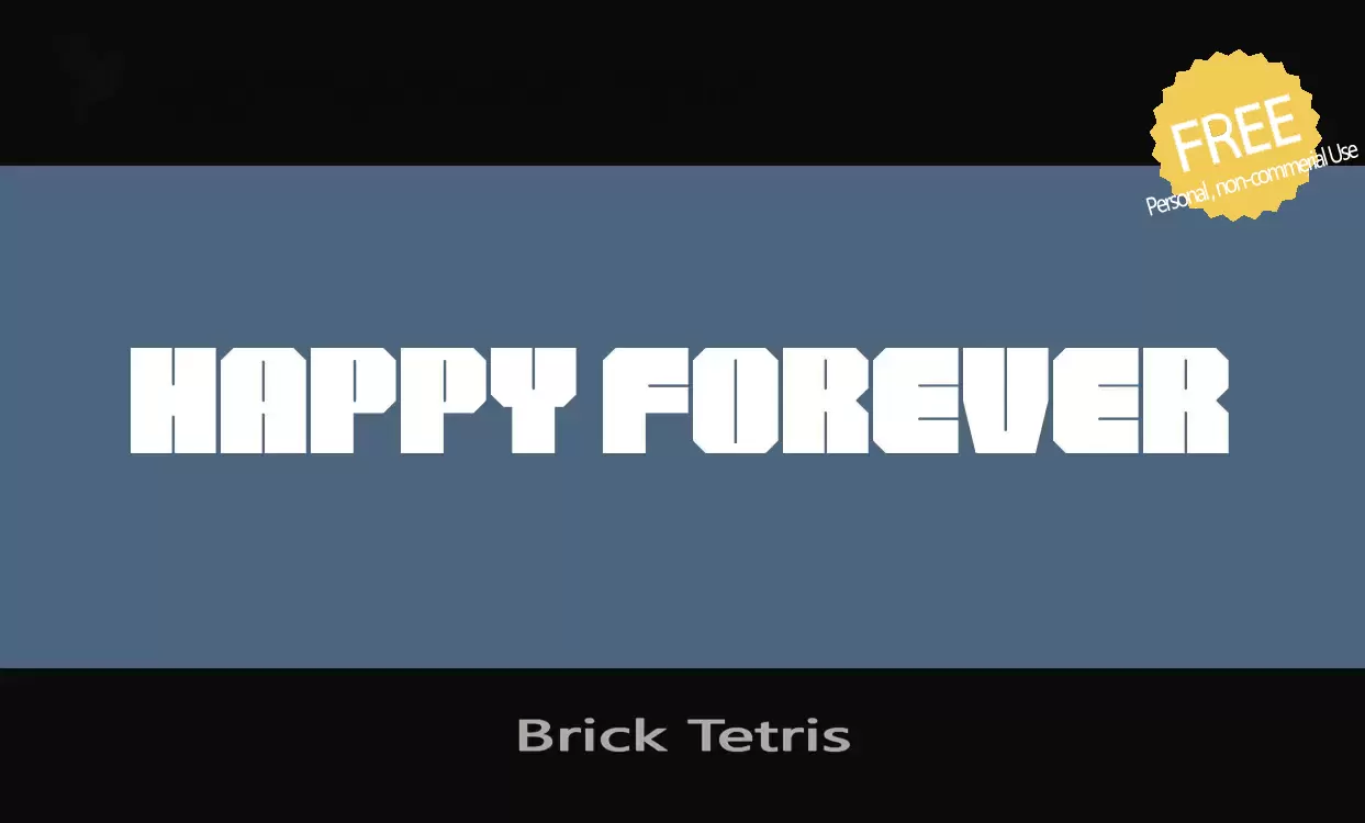 「Brick-Tetris」字体效果图