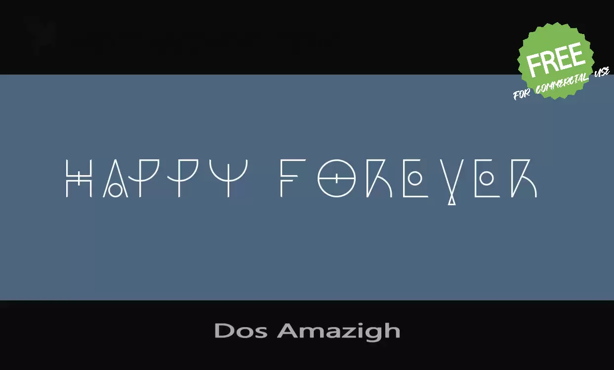 「Dos-Amazigh」字体效果图