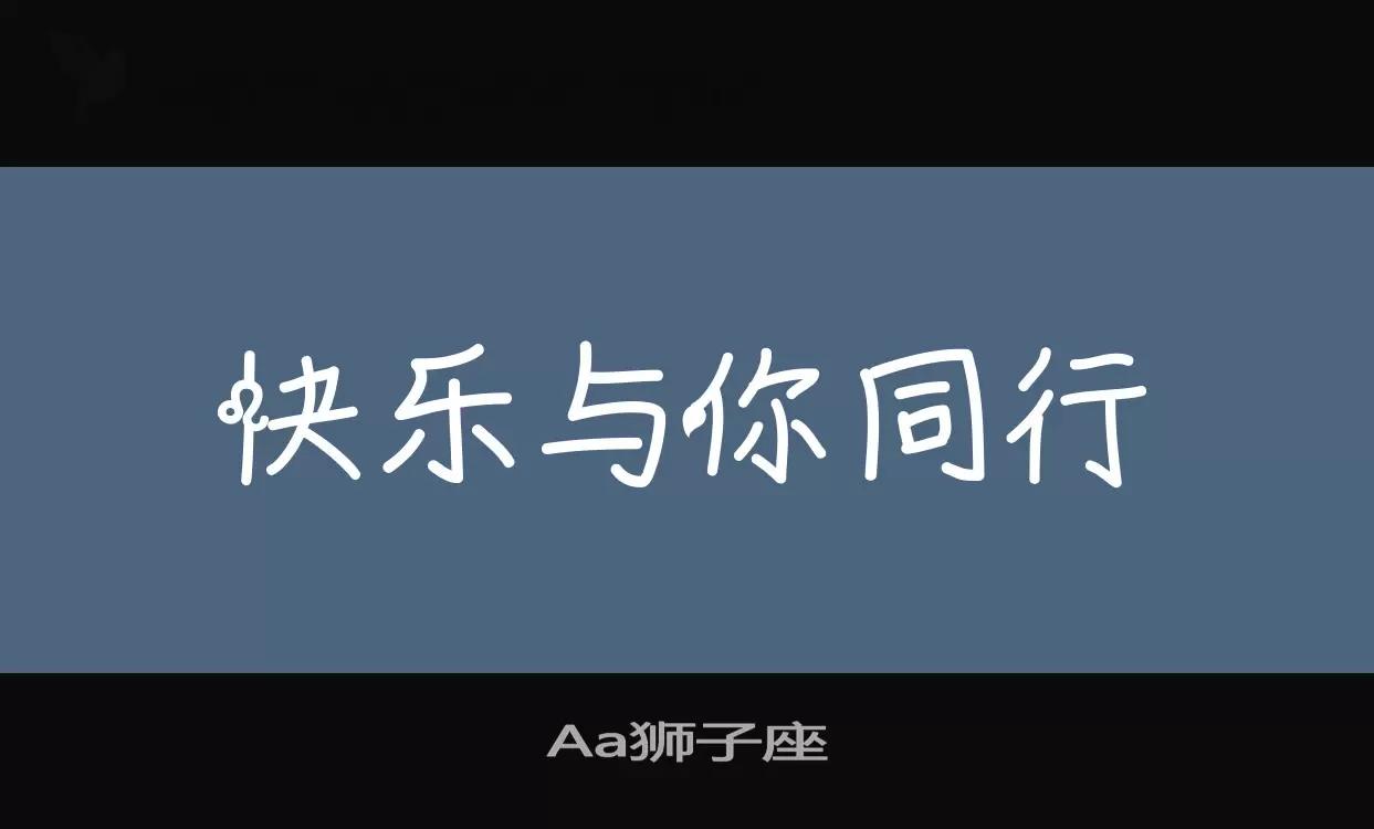 Font Sample of Aa狮子座