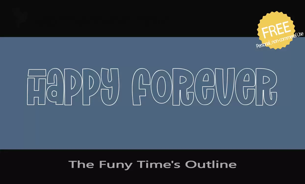 「The-Funy-Time's-Outline」字体效果图