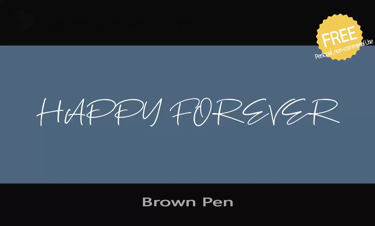 Font Sample of Brown-Pen