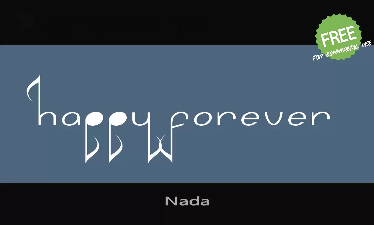 「Nada」字体效果图