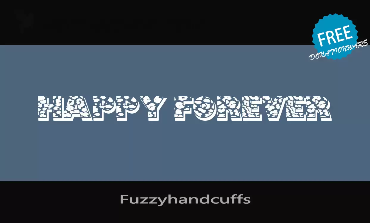 「Fuzzyhandcuffs」字体效果图