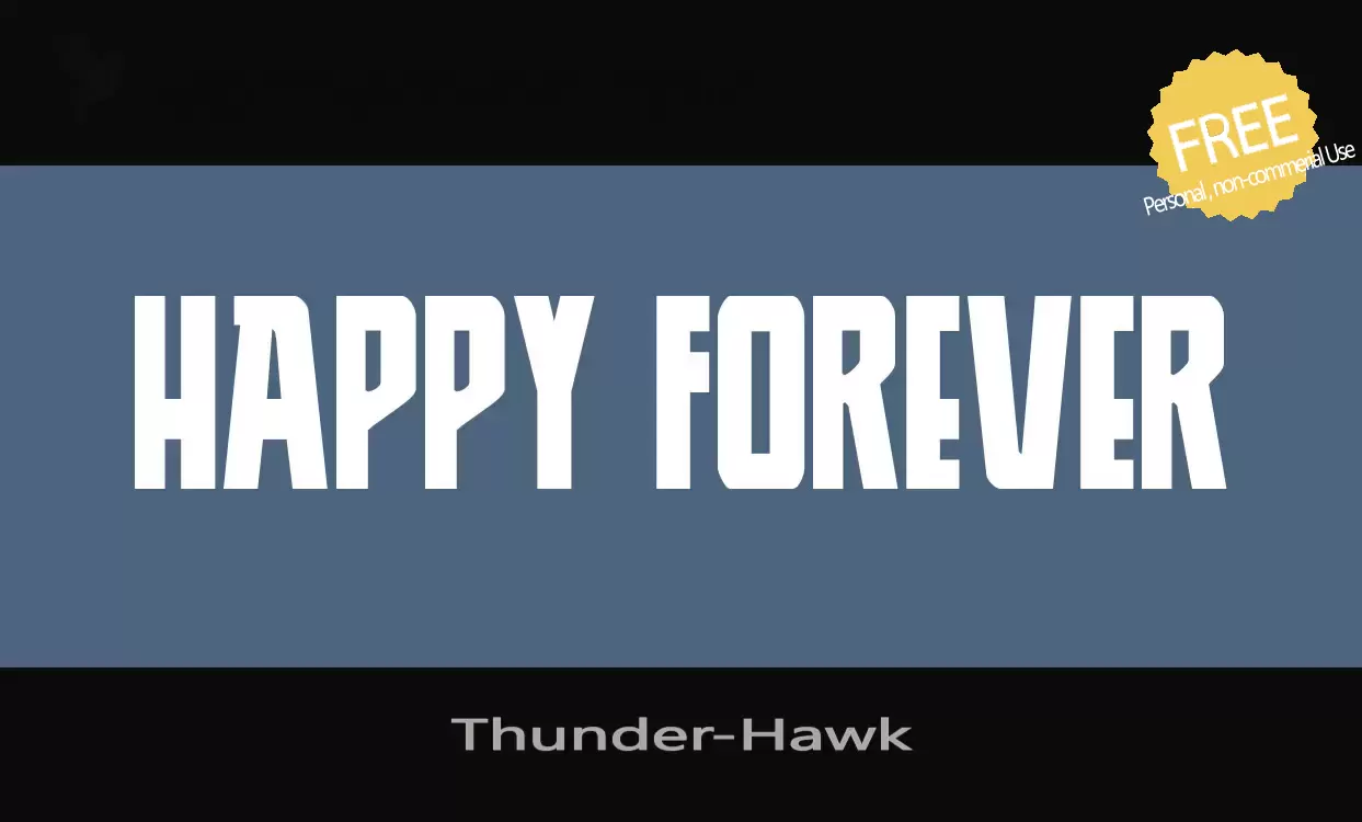 「Thunder-Hawk」字体效果图