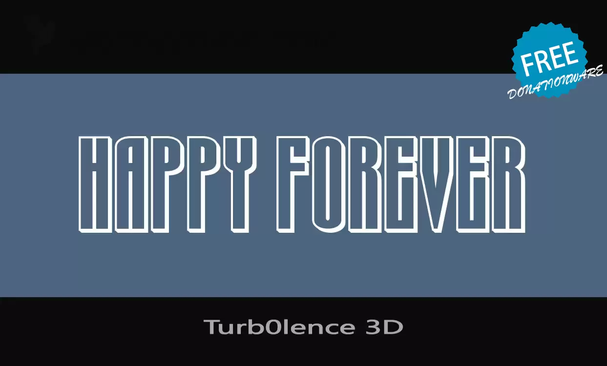 Font Sample of Turb0lence-3D