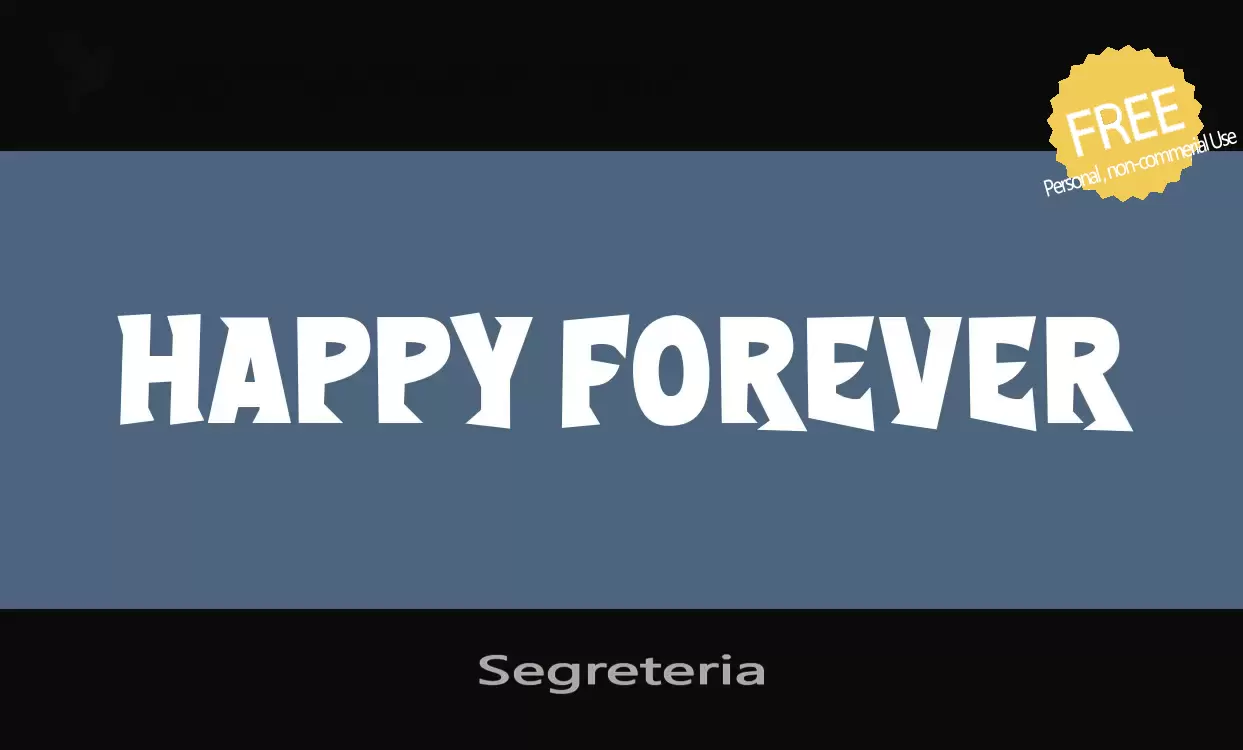 Font Sample of Segreteria