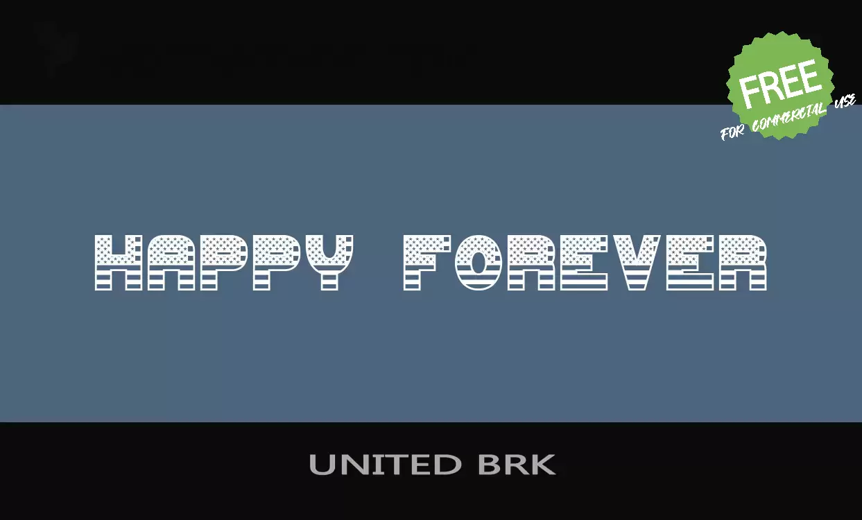 Font Sample of UNITED-BRK