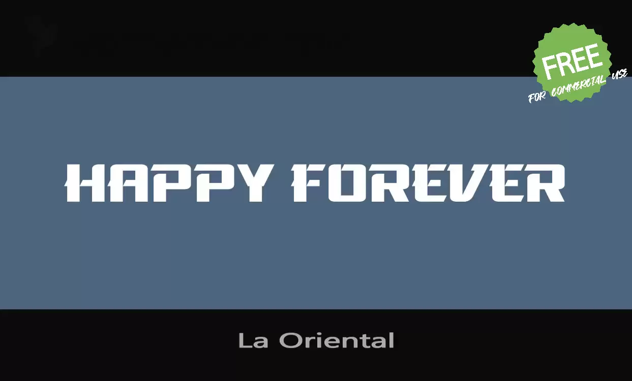 Font Sample of La-Oriental