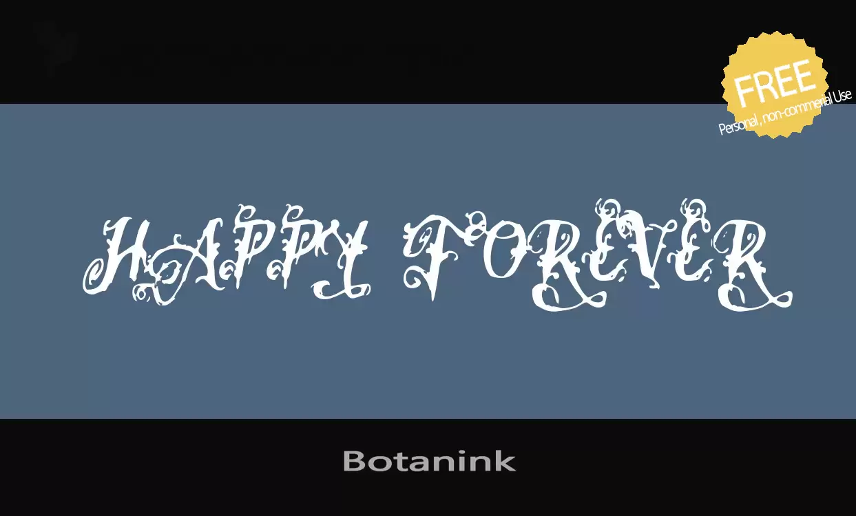 「Botanink」字体效果图