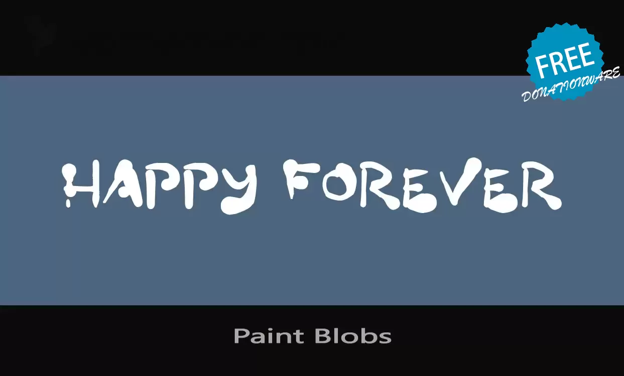 Font Sample of Paint-Blobs