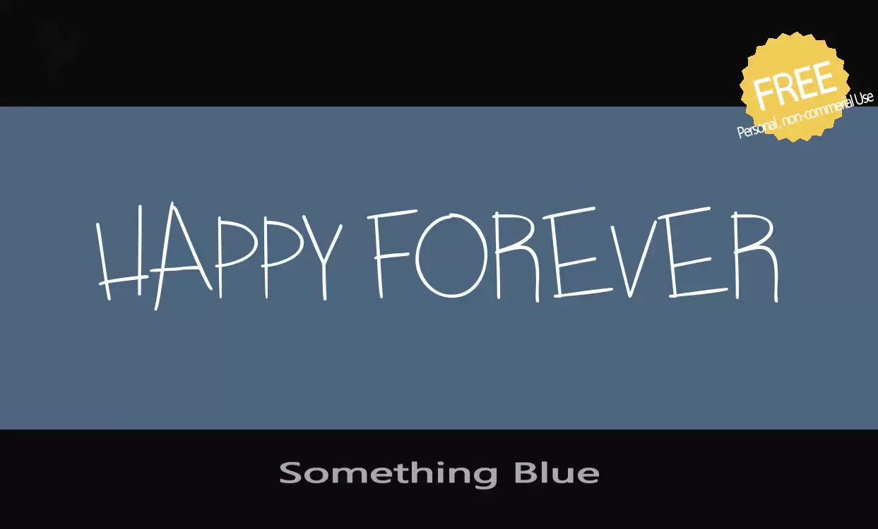 Font Sample of Something-Blue