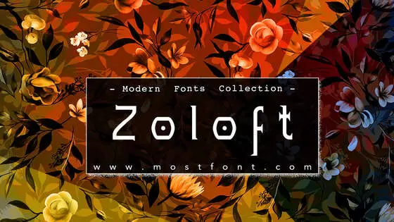 「Zoloft」字体排版样式