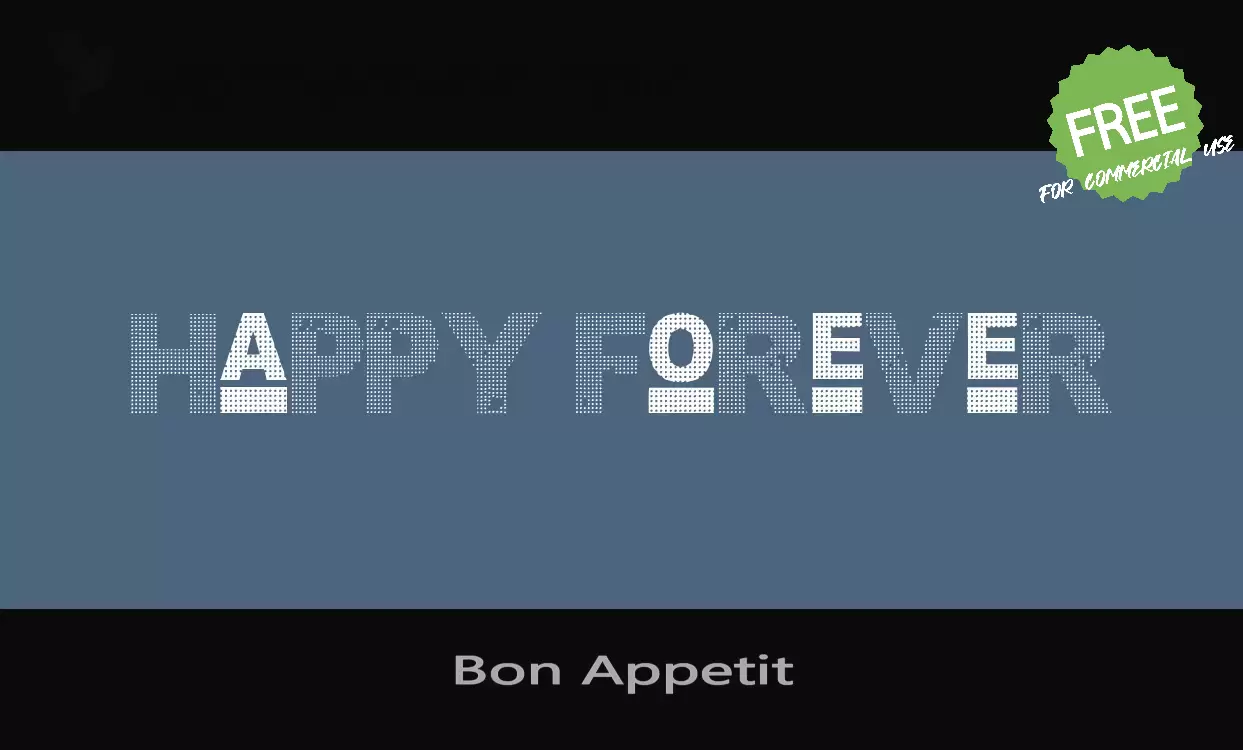 Font Sample of Bon-Appetit