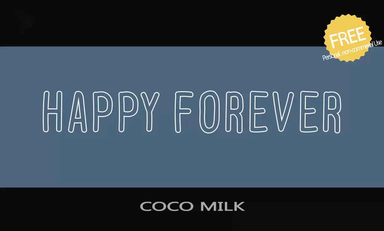 「COCO-MILK」字体效果图