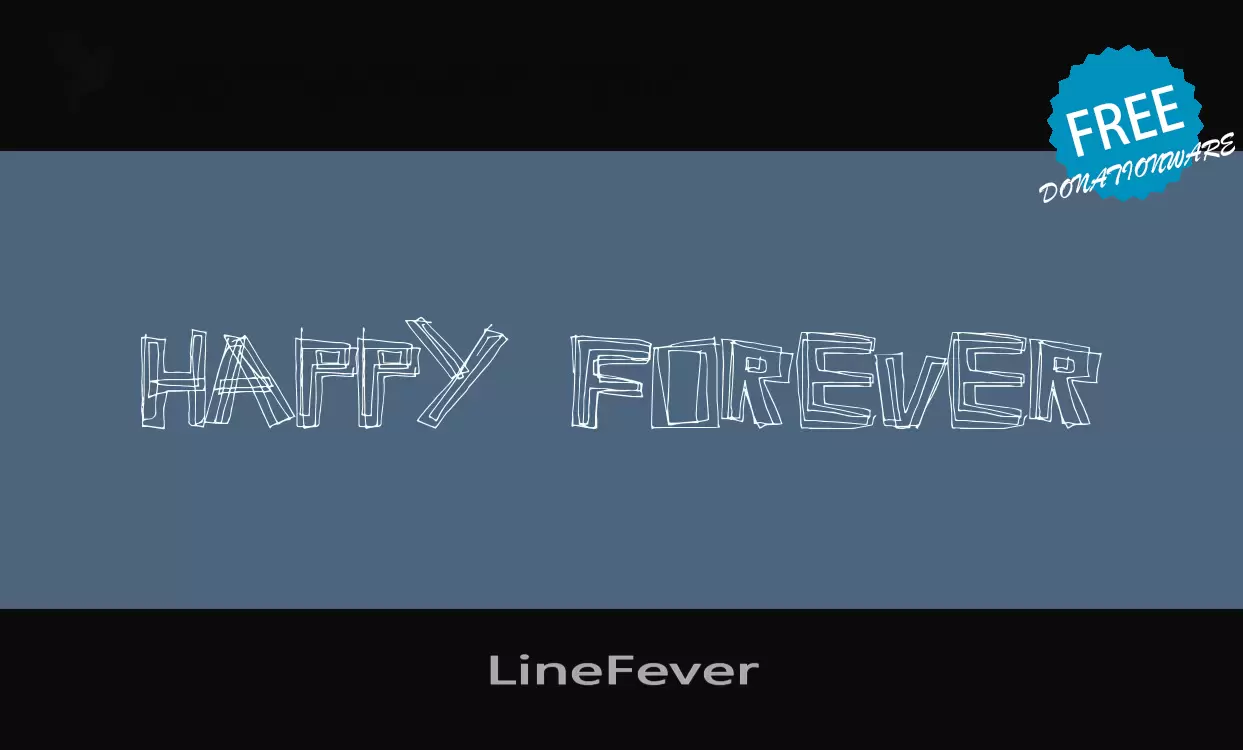 「LineFever」字体效果图