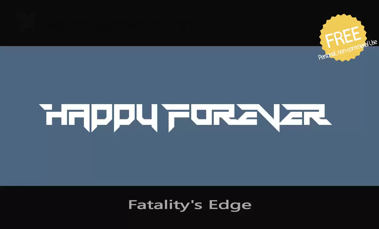 「Fatality's-Edge」字体效果图