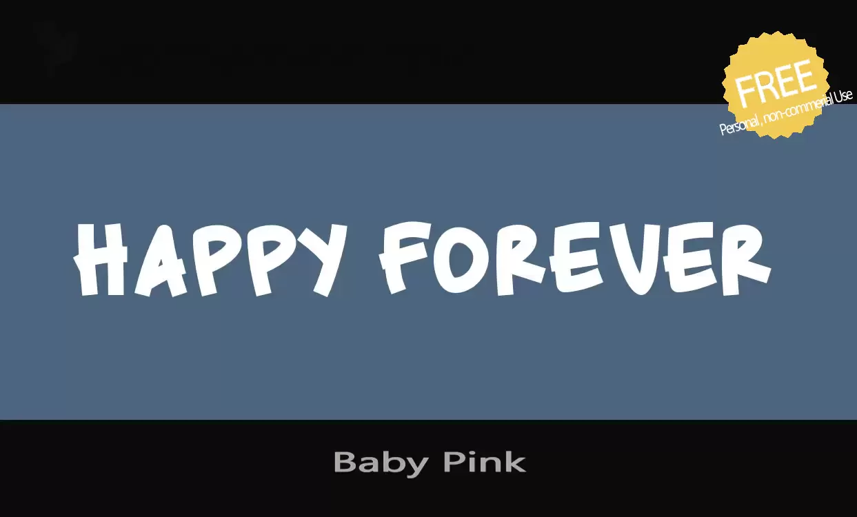 「Baby-Pink」字体效果图