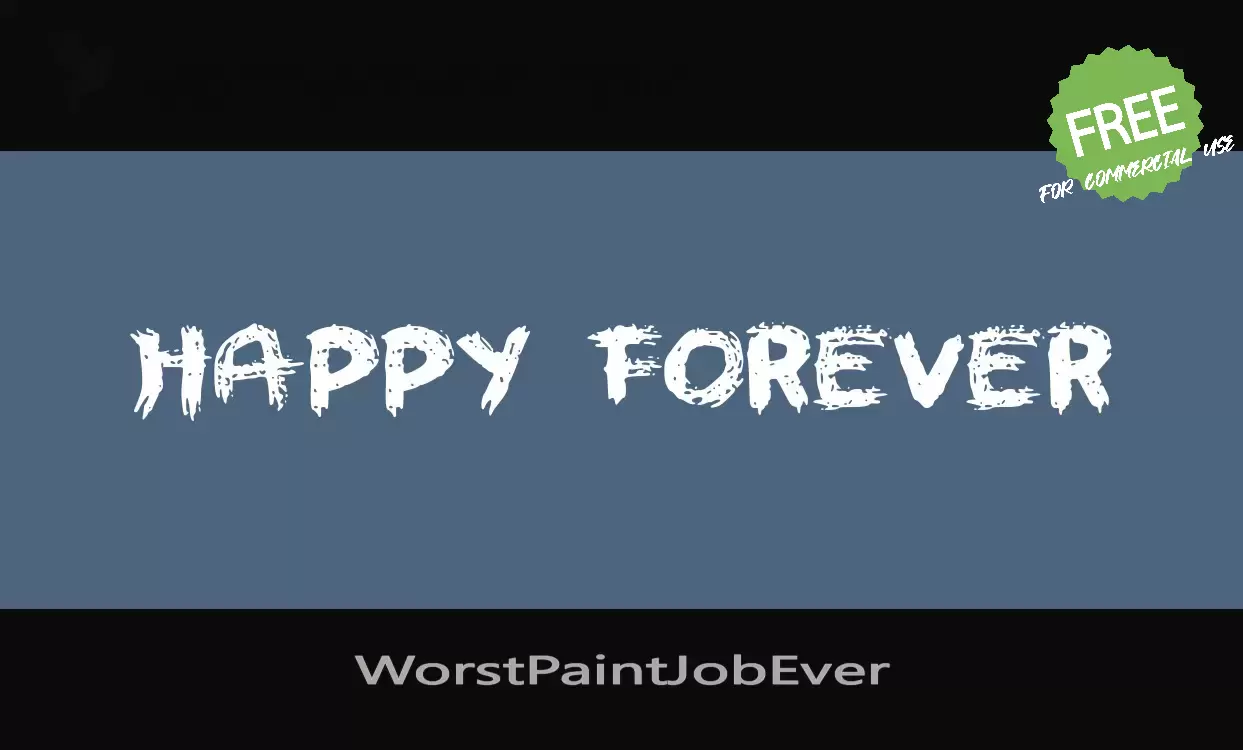 「WorstPaintJobEver」字体效果图