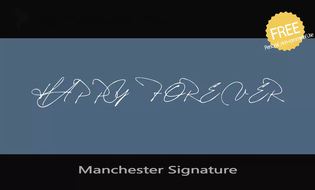 Font Sample of Manchester-Signature