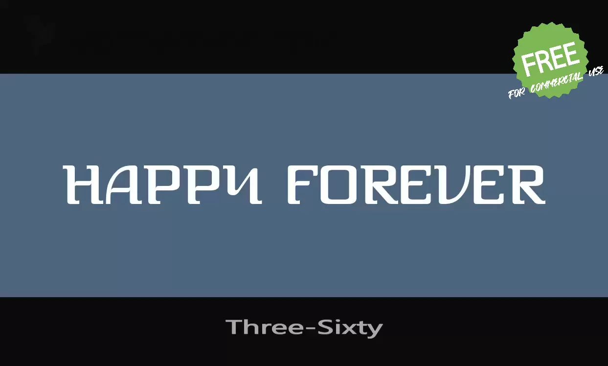 Font Sample of Three-Sixty