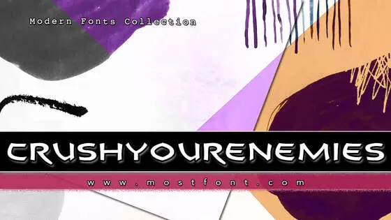 「CrushYourEnemies」字体排版图片