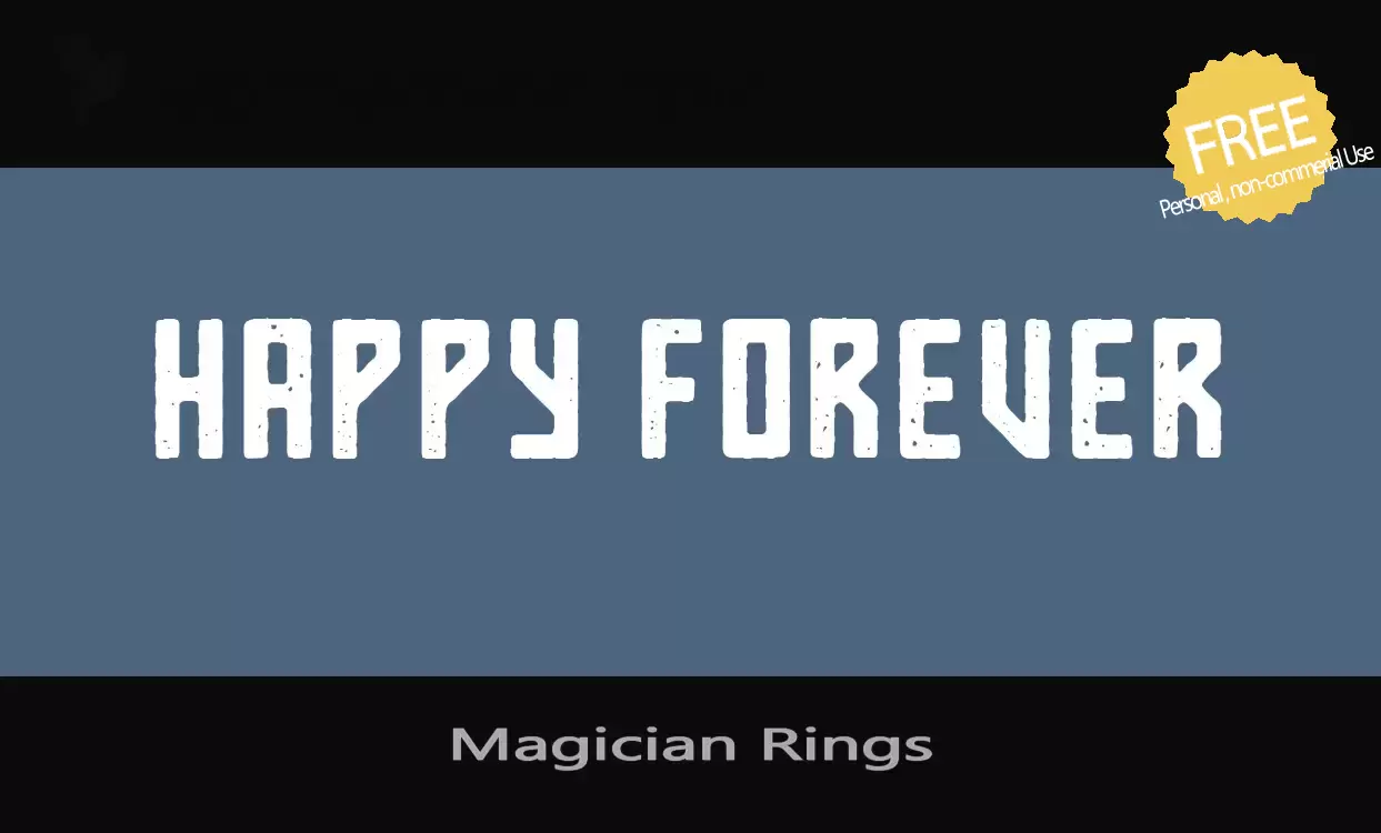 Font Sample of Magician-Rings