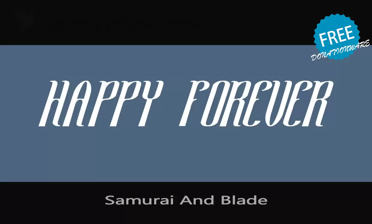 Font Sample of Samurai-And-Blade