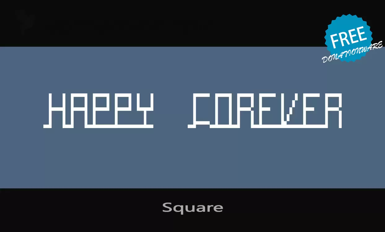 Font Sample of Square