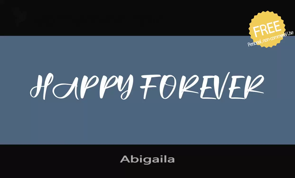 Font Sample of Abigaila