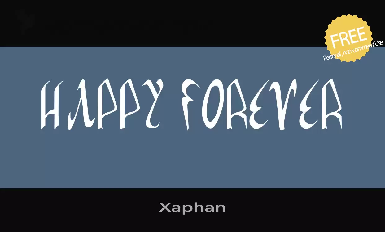 Font Sample of Xaphan