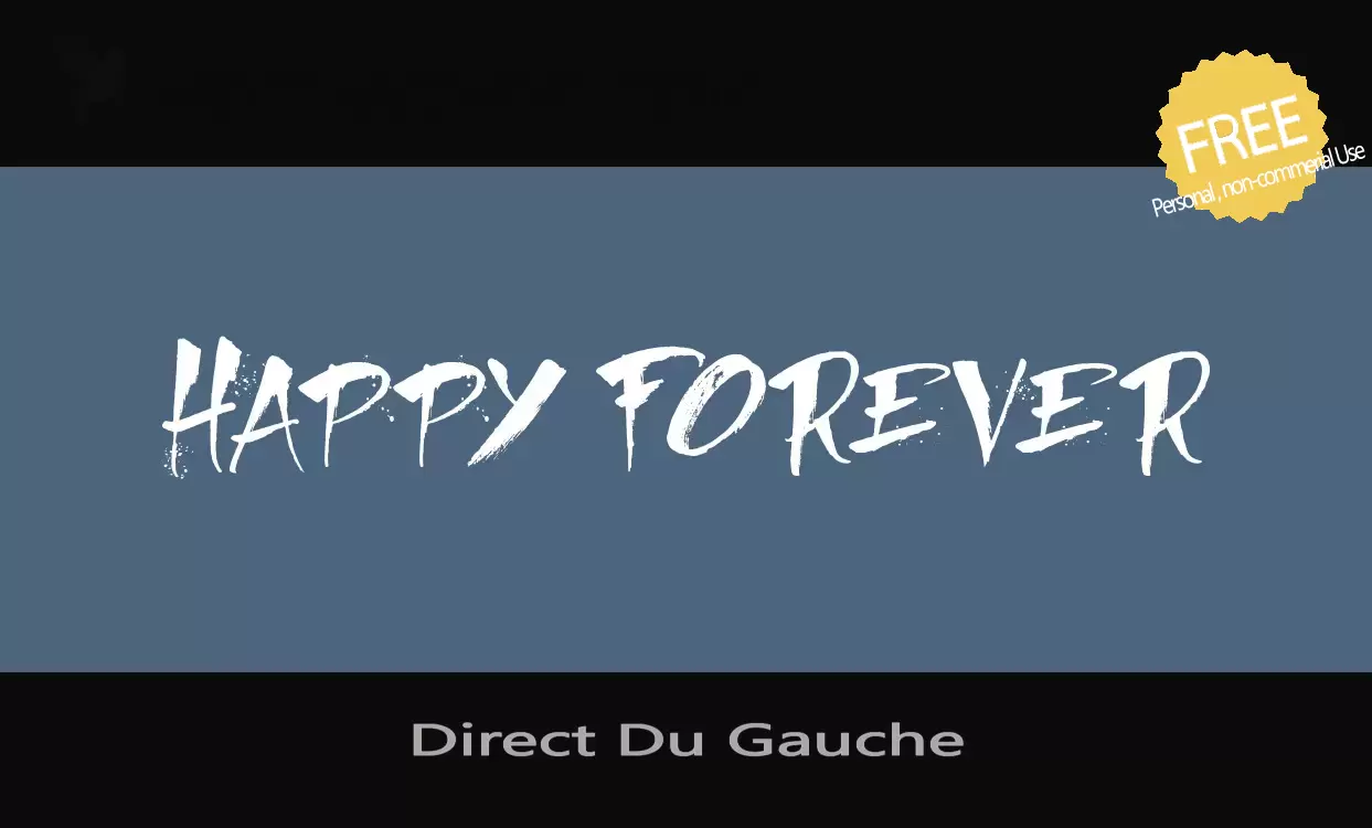 Font Sample of Direct-Du-Gauche