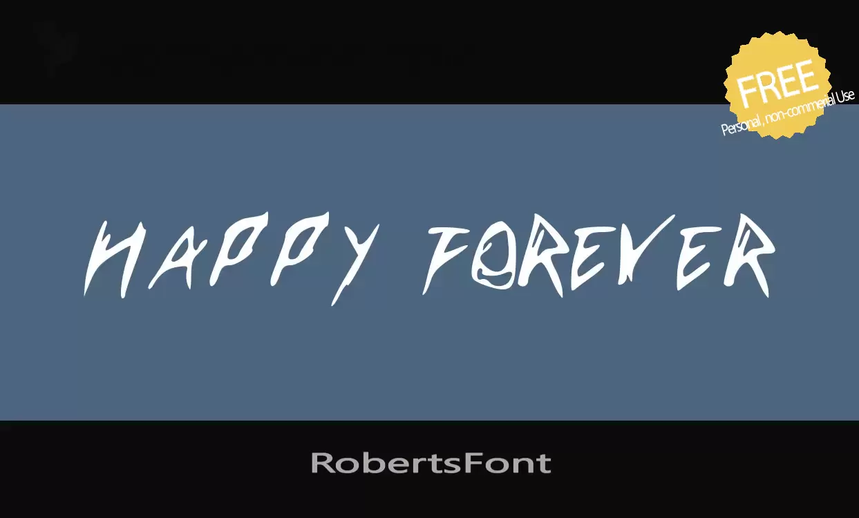 「RobertsFont」字体效果图