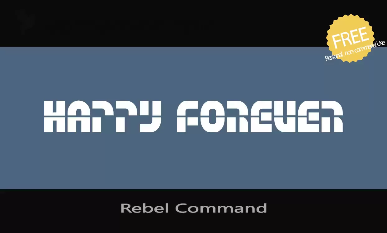 Font Sample of Rebel-Command