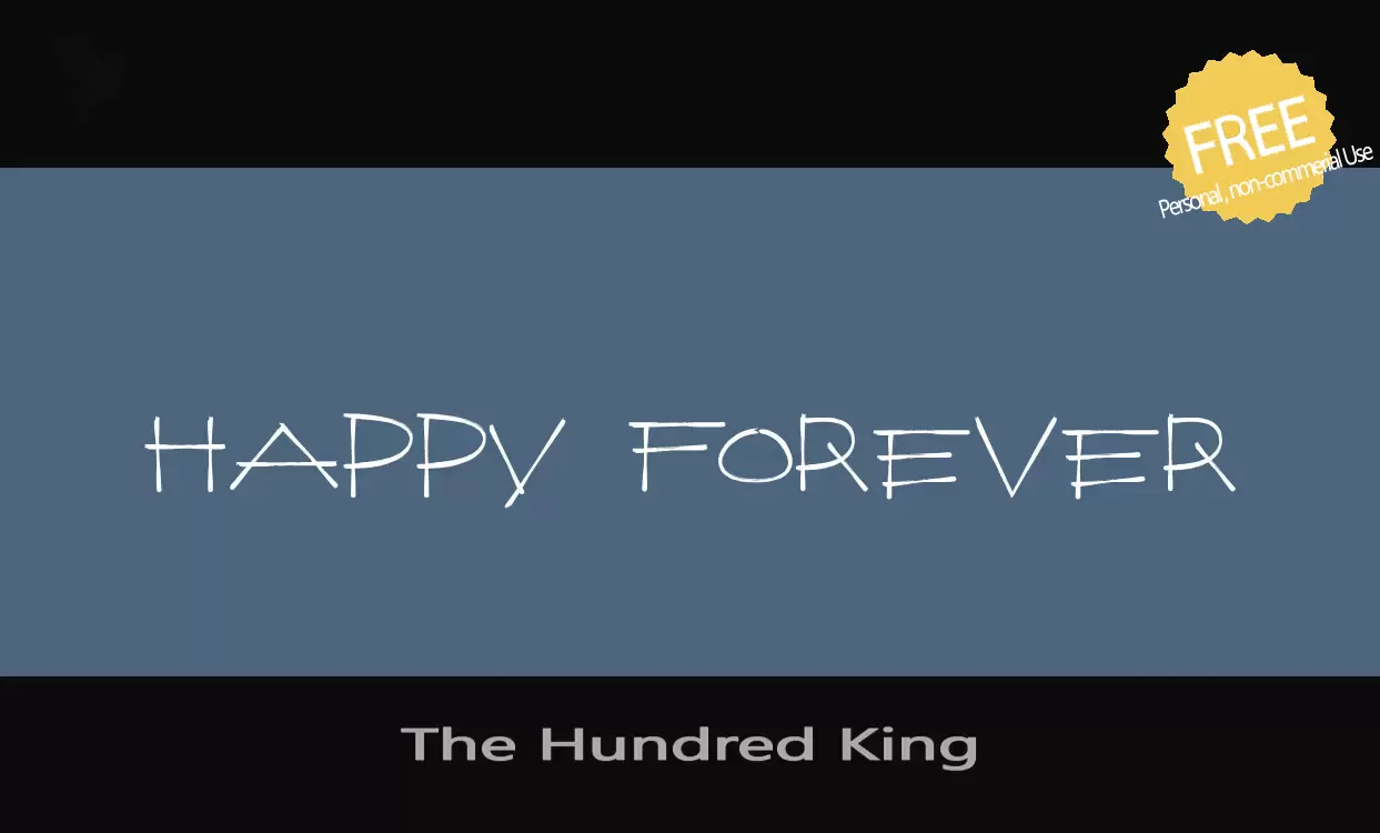 Font Sample of The-Hundred-King