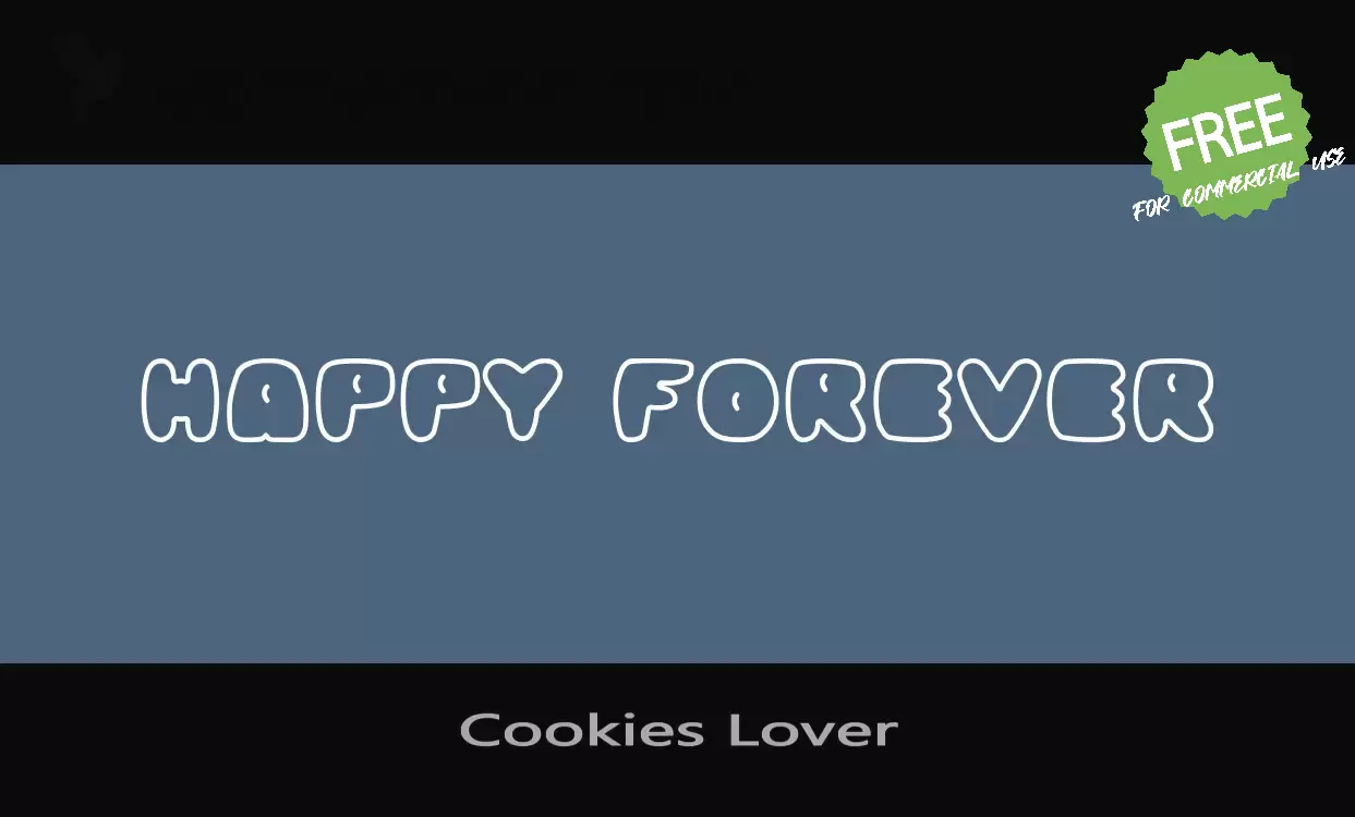 「Cookies Lover」字体效果图