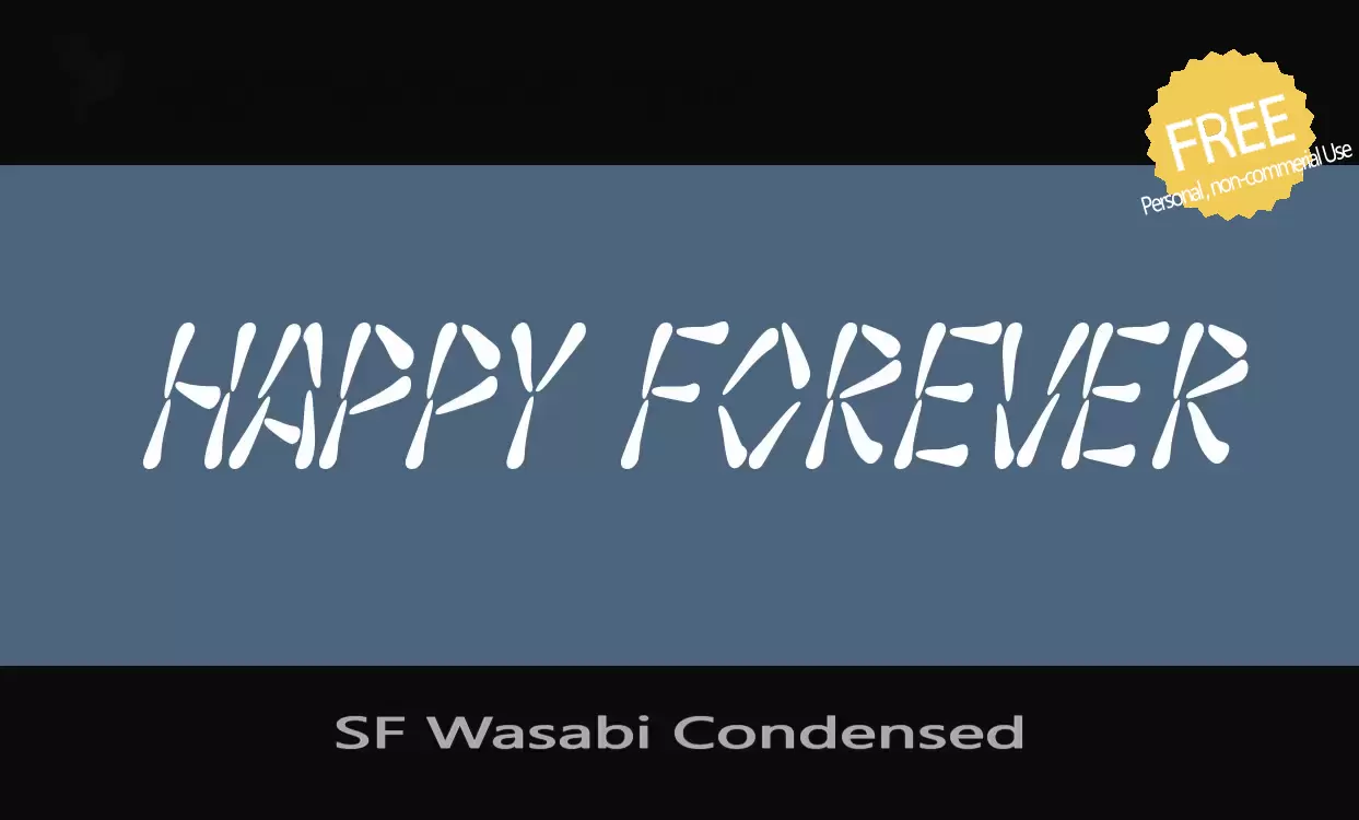 「SF-Wasabi-Condensed」字体效果图