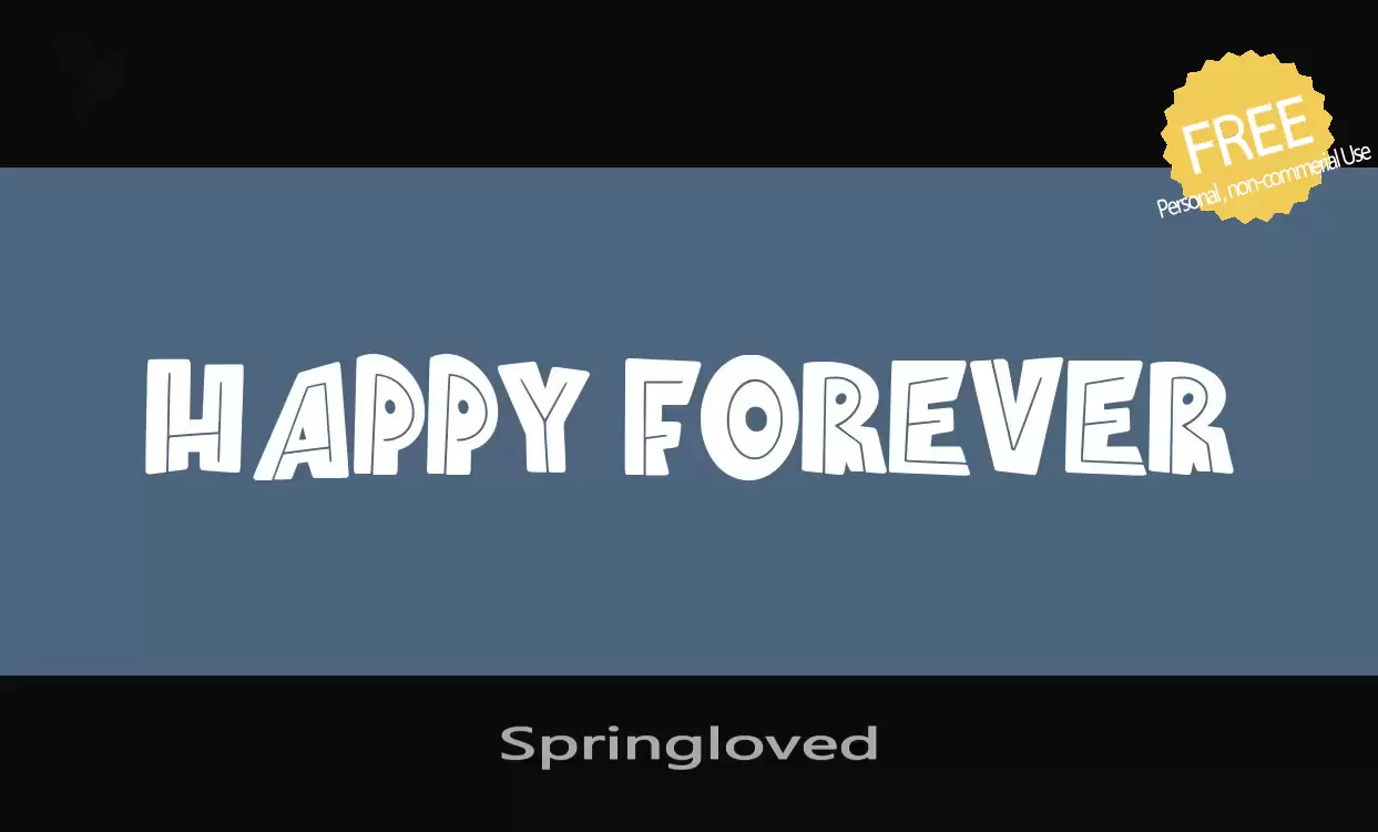 「Springloved」字体效果图