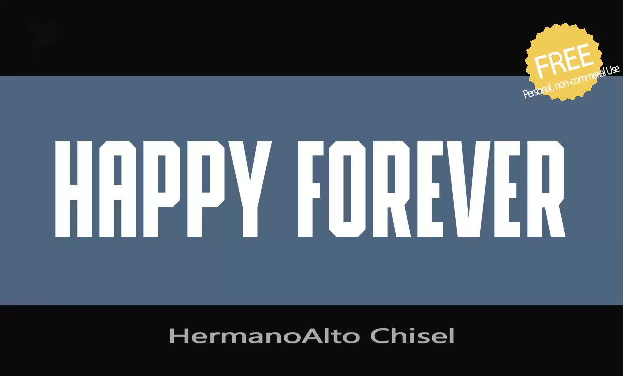 Font Sample of HermanoAlto-Chisel