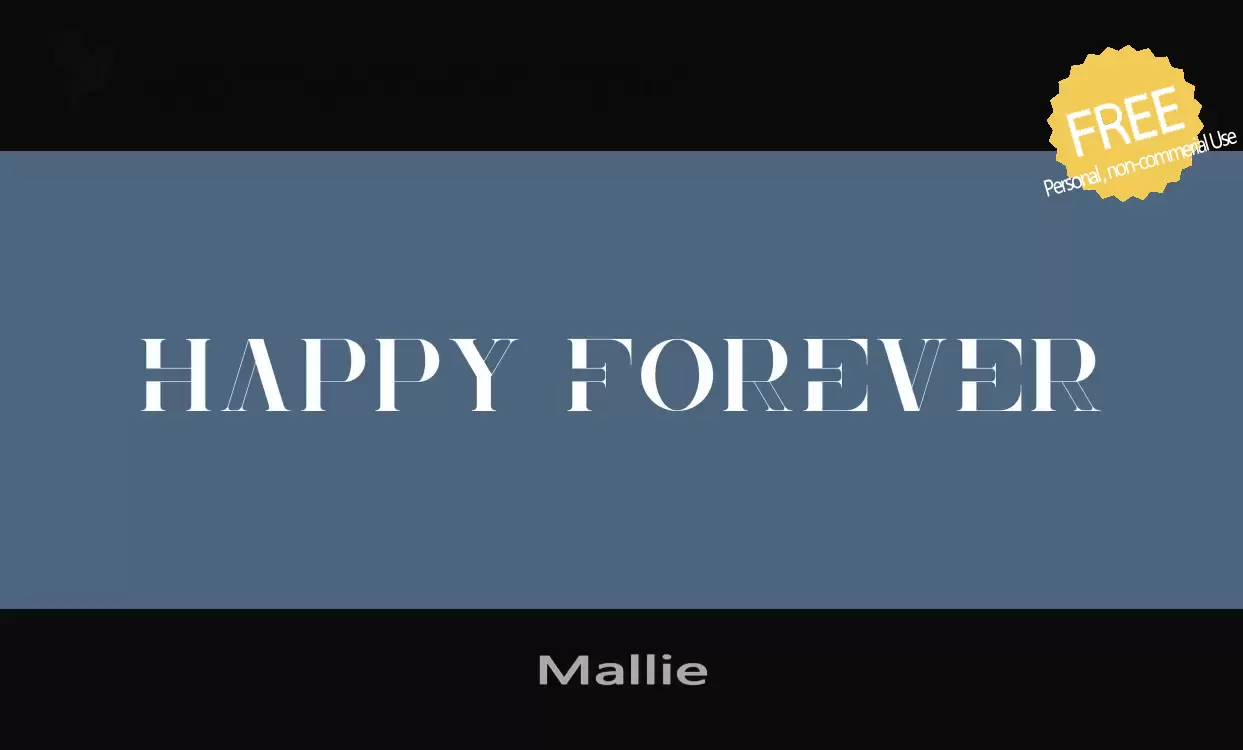 Font Sample of Mallie