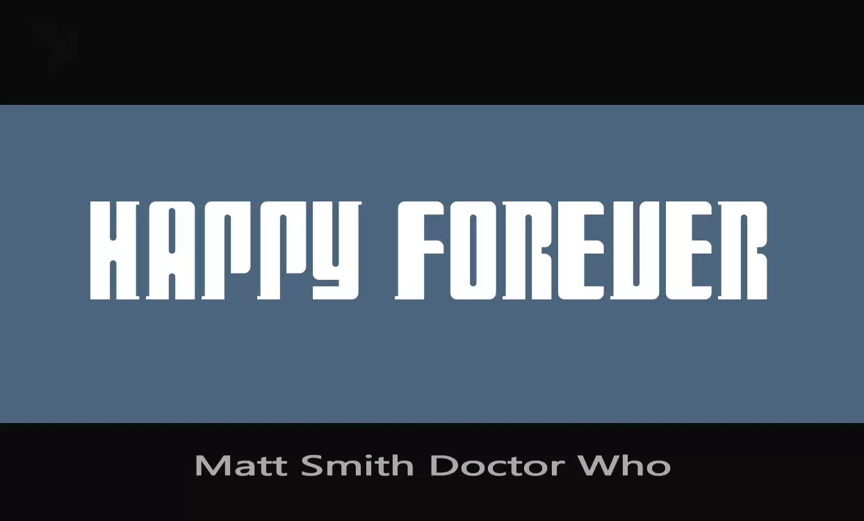 Font Sample of Matt-Smith-Doctor-Who