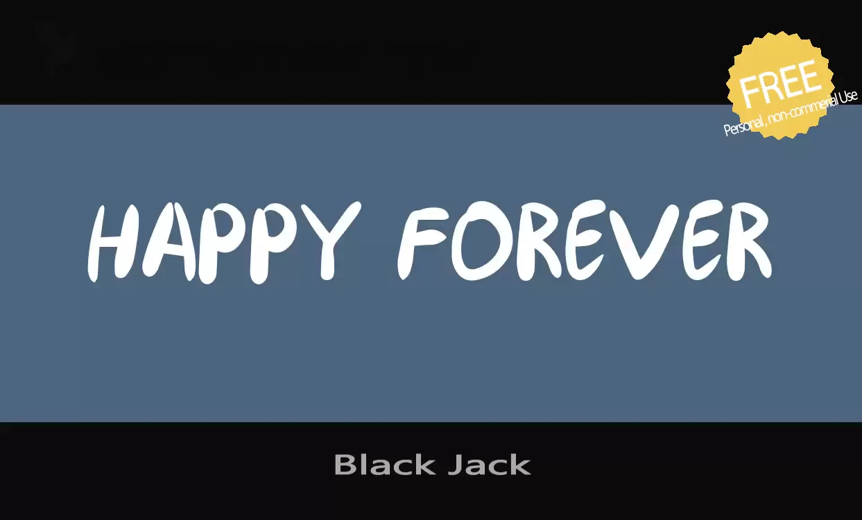 Font Sample of Black-Jack