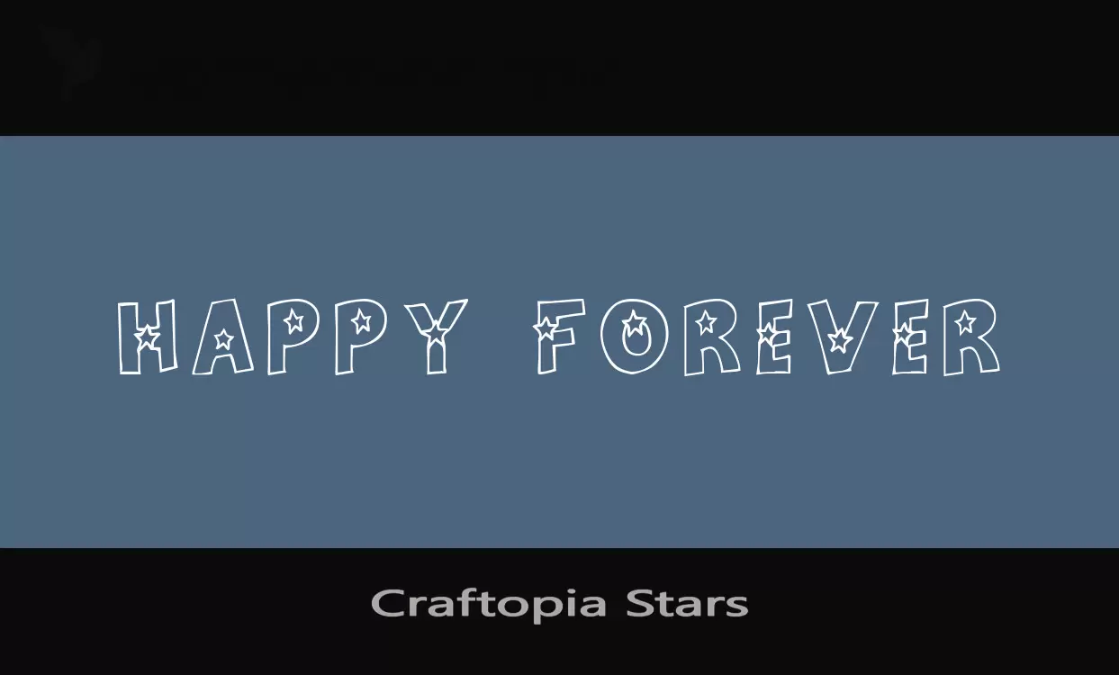 「Craftopia-Stars」字体效果图