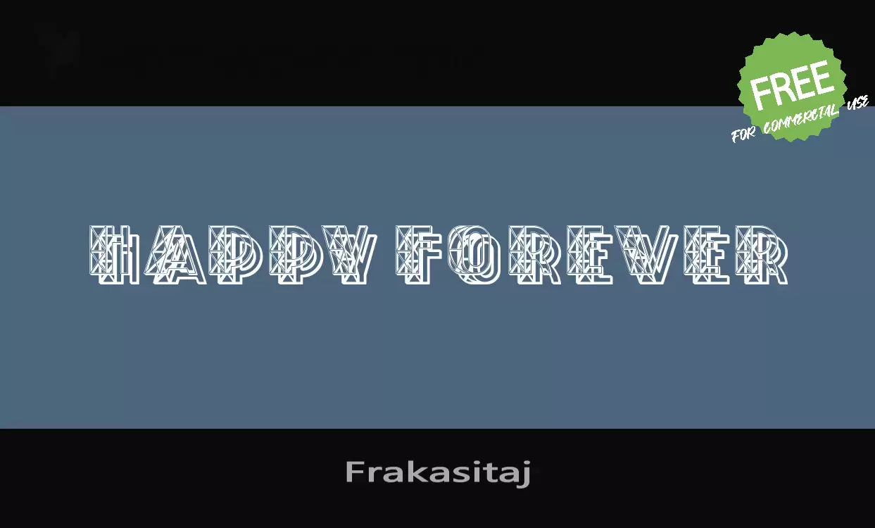 Font Sample of Frakasitaj