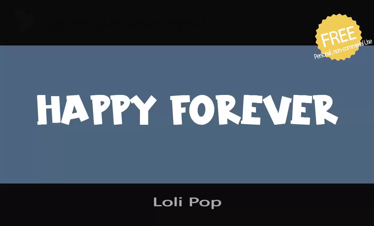 「Loli-Pop」字体效果图