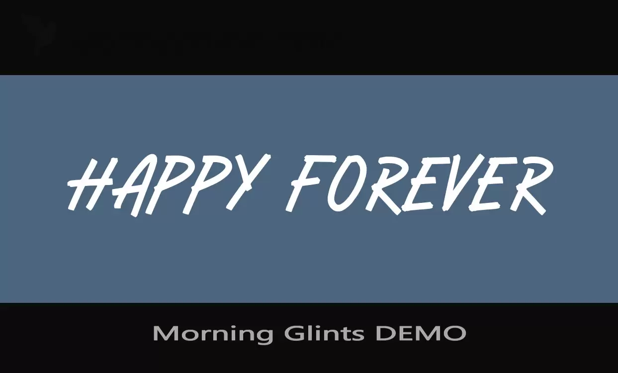 「Morning-Glints-DEMO」字体效果图